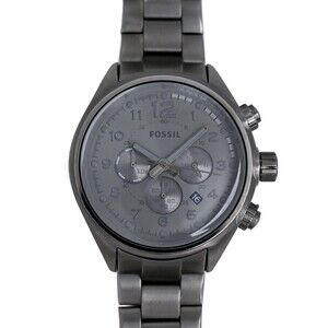Fossil Chronograph Men's 47mm Grey Gunmetal Bracelet CH-2802